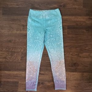 Floral Workout Yoga Capri Leggings M